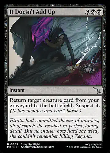It Doesn't Add Up - mkm Spoiler