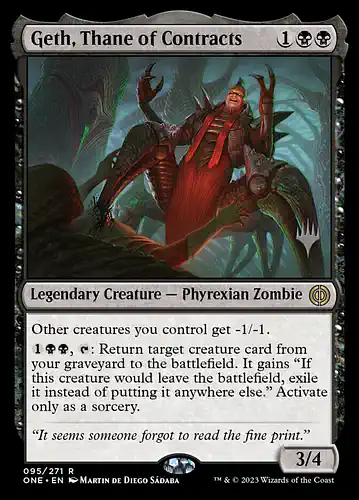 Geth, Thane of Contracts - one Spoiler