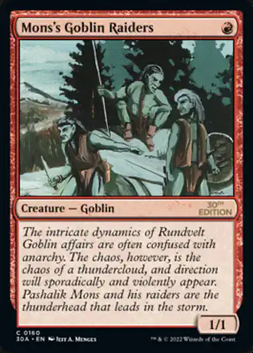 Mons's Goblin Raiders - 30a Spoiler
