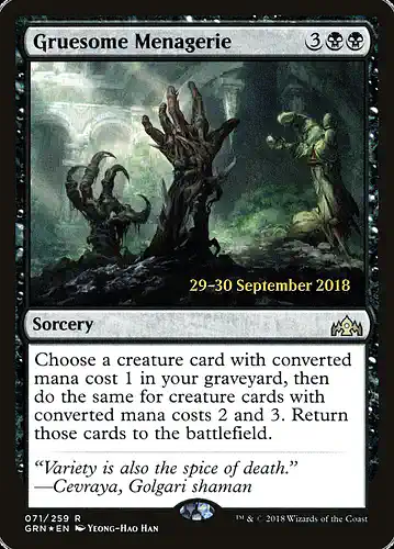 Gruesome Menagerie - grn Spoiler