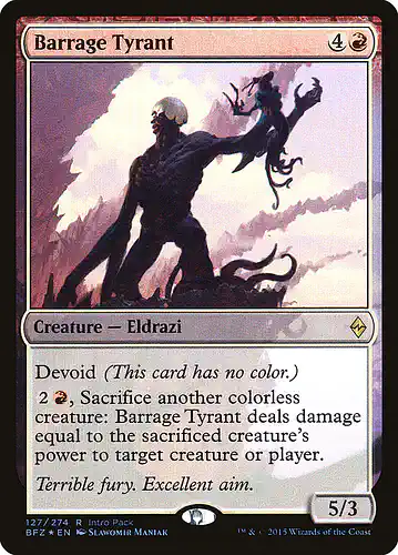 Barrage Tyrant - bfz Spoiler