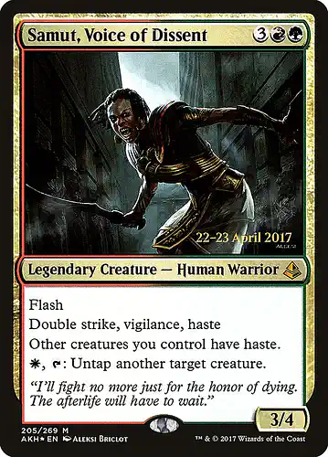 Samut, Voice of Dissent - akh Spoiler