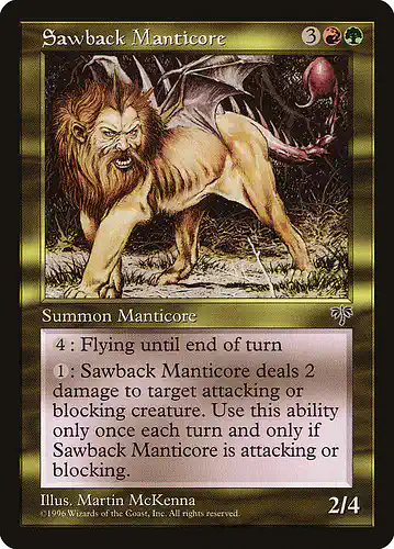 Sawback Manticore - mir Spoiler