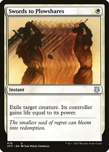 Swords to Plowshares - afc Spoiler