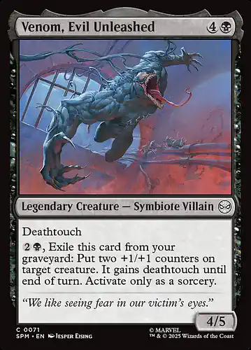 Venom, Evil Unleashed - spm Spoiler