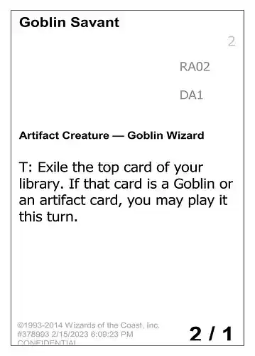 Goblin Savant - unk Spoiler