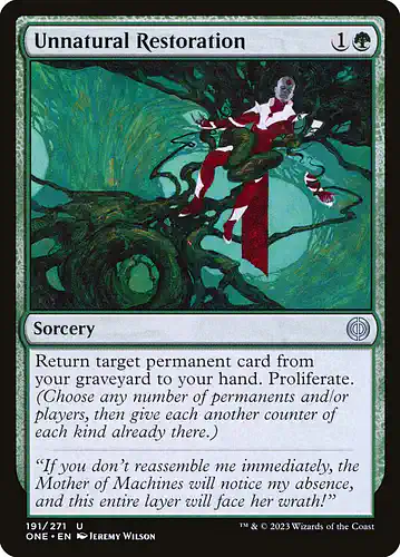 Unnatural Restoration - one Spoiler
