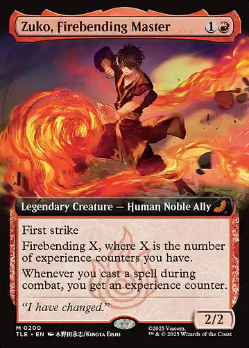 Zuko, Firebending Master - tle Spoiler