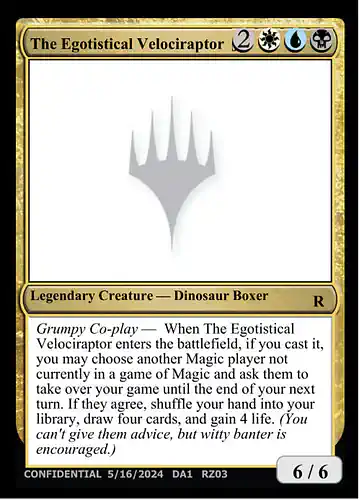 The Egotistical Velociraptor - unk Spoiler