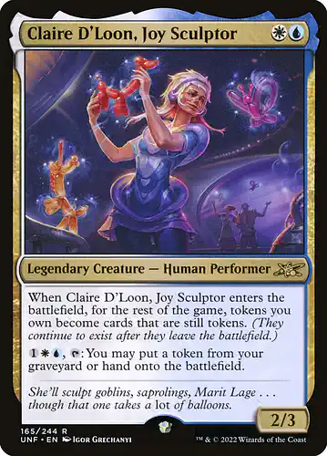 Claire D'Loon, Joy Sculptor - unf Spoiler