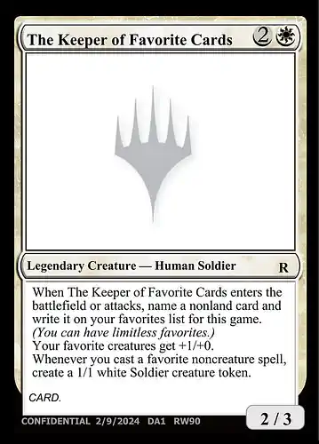 The Keeper of Favorite Cards - unk Spoiler
