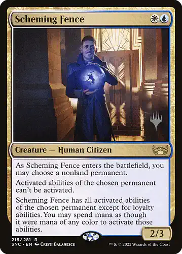Scheming Fence - snc Spoiler