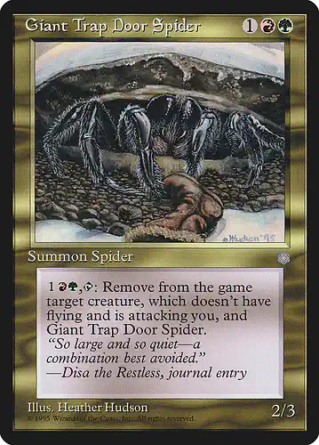 Giant Trap Door Spider - ice Spoiler