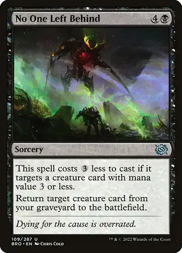 No One Left Behind - bro Spoiler