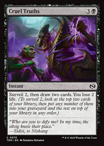 Cruel Truths - tdm Spoiler