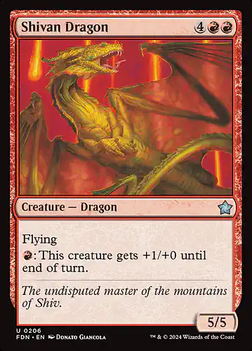 Shivan Dragon - fdn Spoiler