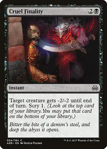 Cruel Finality - aer Spoiler