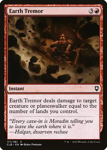 Earth Tremor - clb Spoiler