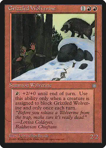 Grizzled Wolverine - ice Spoiler