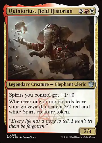 Quintorius, Field Historian - soc Spoiler