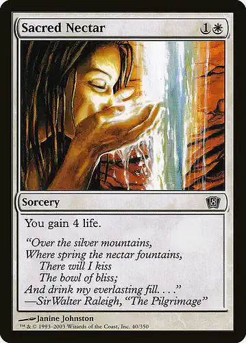Sacred Nectar - 8ed Spoiler