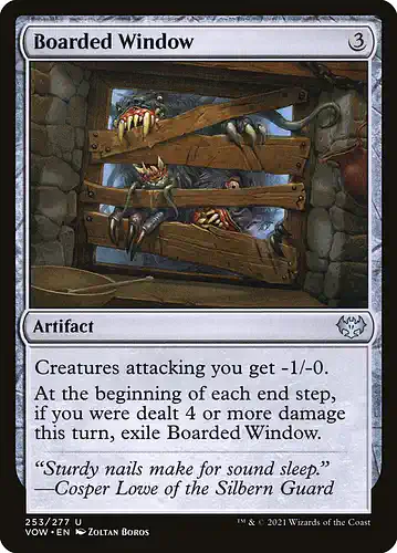Boarded Window - vow Spoiler