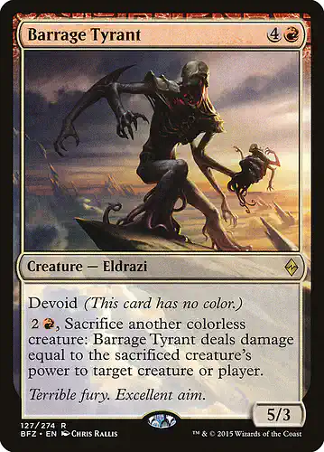 Barrage Tyrant - bfz Spoiler