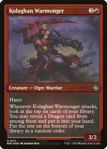 Kolaghan Warmonger - mat Spoiler