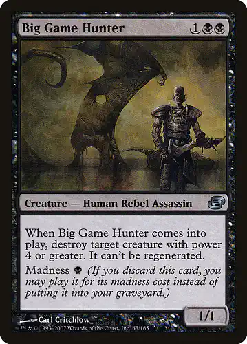Big Game Hunter - plc Spoiler