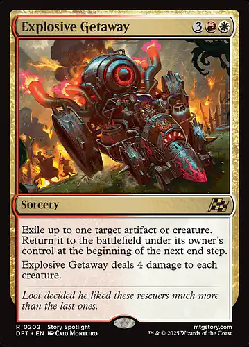 Explosive Getaway - dft Spoiler