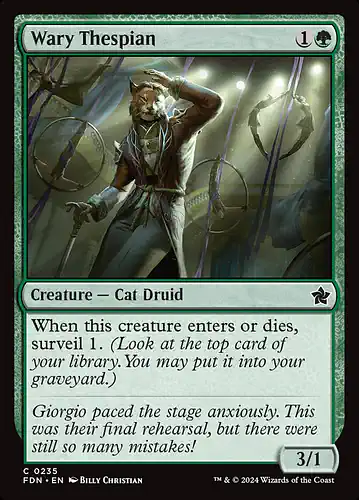 Wary Thespian - fdn Spoiler