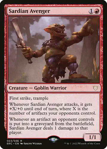 Sardian Avenger - brc Spoiler