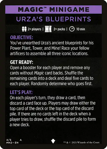 Urza's Blueprints (minigame) - mh2 Spoiler
