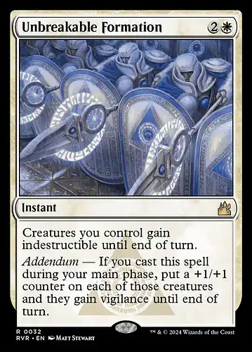 Unbreakable Formation - rvr Spoiler