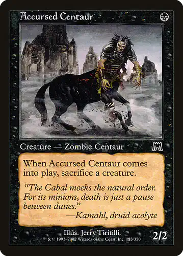 Accursed Centaur - ons Spoiler