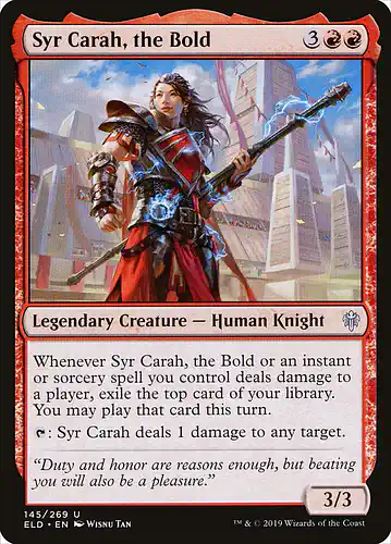 Syr Carah, the Bold - eld Spoiler