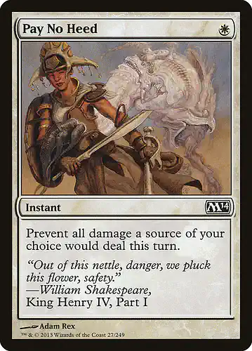 Pay No Heed - m14 Spoiler