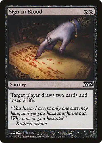 Sign in Blood - m10 Spoiler