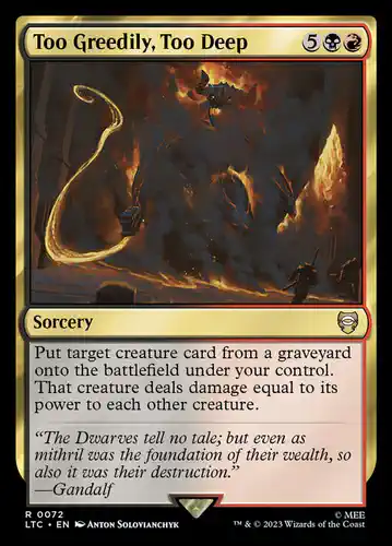 Too Greedily, Too Deep - ltc Spoiler