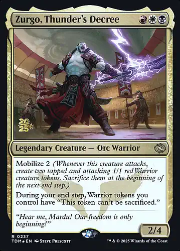 Zurgo, Thunder's Decree - tdm Spoiler