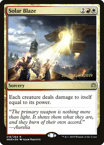 Solar Blaze - war Spoiler