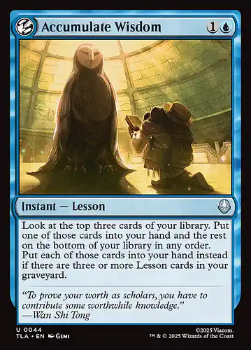 Accumulate Wisdom - tla Spoiler