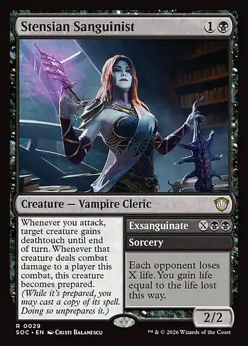 Stensian Sanguinist - soc Spoiler