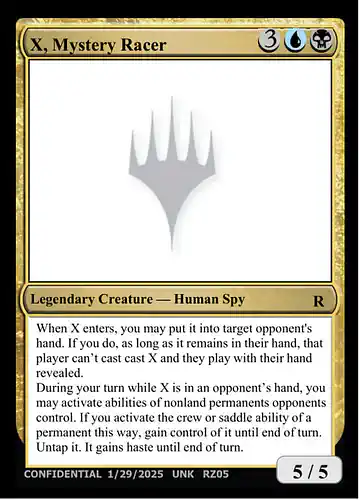 X, Mystery Racer - unk Spoiler