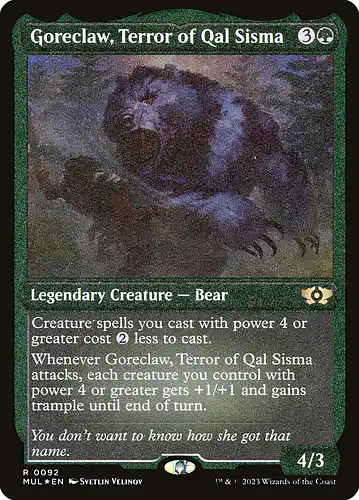 Goreclaw, Terror of Qal Sisma - mul Spoiler