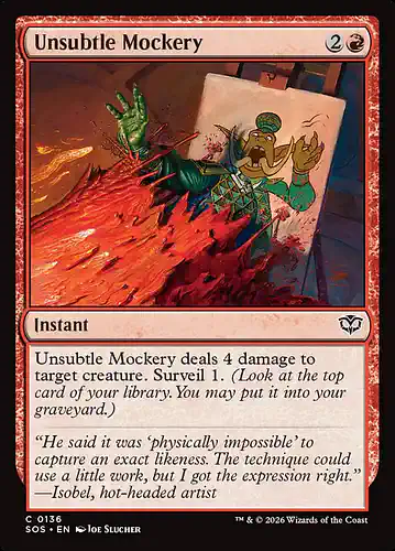 Unsubtle Mockery - sos Spoiler