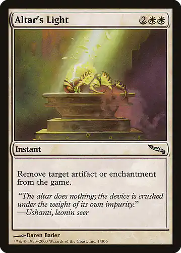 Altar's Light - mrd Spoiler