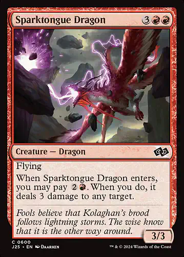 Sparktongue Dragon - j25 Spoiler