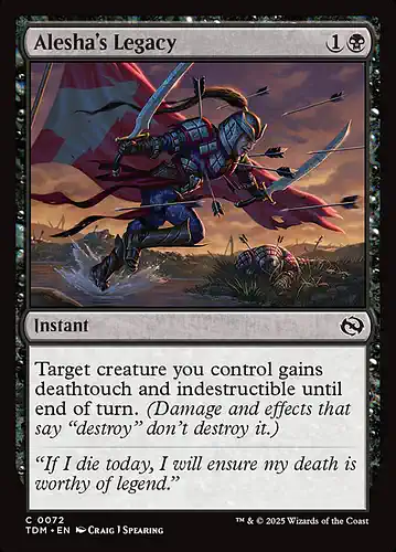 Alesha's Legacy - tdm Spoiler