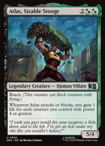 Atlas, Sizable Stooge - msc Spoiler